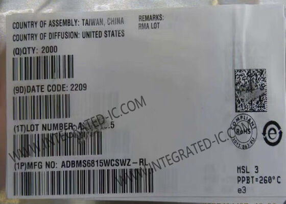 ADBMS6815WCSWZ چیپ مدار یکپارچه 12 کانال مانیتور باتری چند سلولی