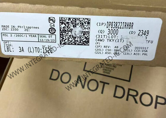 DP83822IRHBR اترنت IC کم قدرت قوی 10/100-Mbps اترنت PHY گیرنده با 16KV ESD