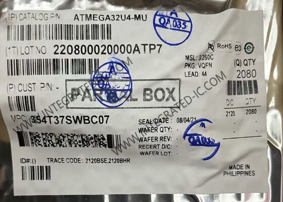تراشه مدار مجتمع 16 مگاهرتز ATMEGA32U4-MU تراشه میکروکنترلر 8 بیتی تراشه آی سی 44VQFN