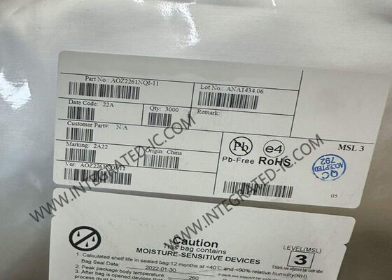 AOZ2261NQI-11 تراشه مدار مجتمع رگولاتور کاهنده همزمان DC/DC با ورودی 28 ولت و خروجی 8 آمپر، بسته QFNB-23