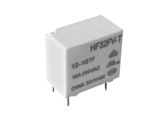 تراشه مدار مجتمع HF32FV-T/12-HTF رله قدرت مینیاتوری متوسط 10 آمپر با حداکثر ولتاژ سوئیچینگ 277 ولت AC و دمای عملیاتی -40 تا 105 درجه سانتیگراد