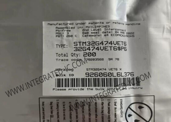 میکروکنترلر MCU STM32G474VET6 میکروکنترلر تراشه 100LQFP با کارایی بالا