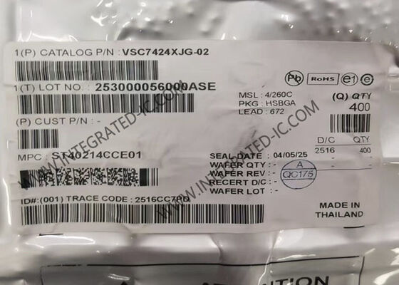 IC اترنت VSC7427XJG-02 26 پورت گیگابیت اترنت مدیریت شده لایه 2 IC سوئیچ با نصب سطح