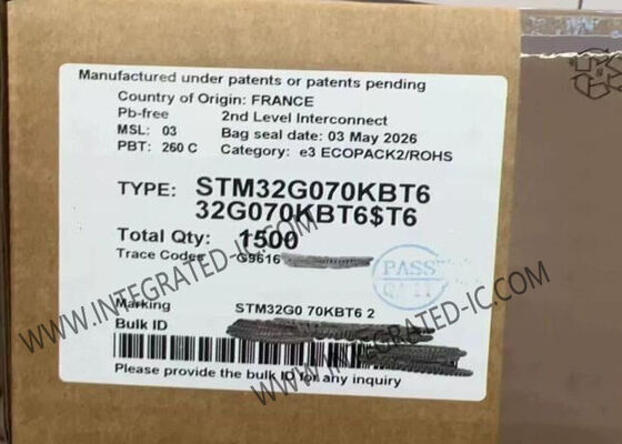 میکروکنترلرهای STM32G070KBT6 32 بیتی تک هسته ای 64 مگاهرتز 64 کیلوبایتی آی سی 32-LQFP