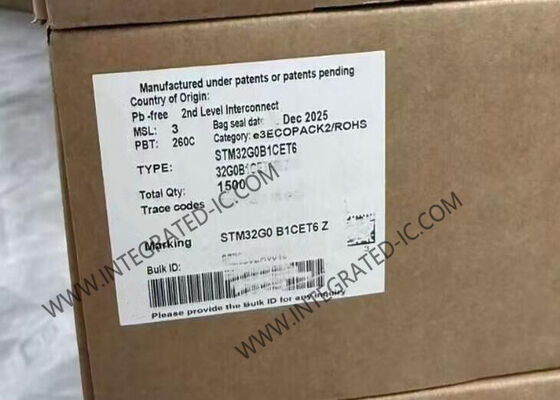 میکروکنترلرهای تعبیه شده MCU IC STM32G0B1CET6 512KB FLASH سطحی