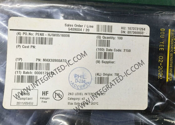 تراشه مدار یکپارچه MAX38908ATD 1 خروجی 4A تنظیم کننده ولتاژ خطی 14-TDFN