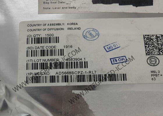 مبدل دیجیتال به آنالوگ با خروجی ولتاژ SPI ۱۶ بیتی هشت‌تایی تراشه مدار مجتمع AD5668BCPZ-1