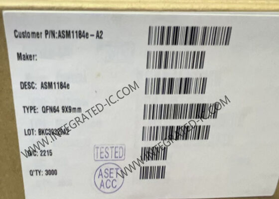 ASM1184E چیپ مجتمع پل PCIe با رابط I2C و بسته QFN-64 PCIe x1 Gen2