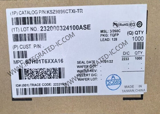 آی سی اترنت KSZ9896CTXI 6-Port Gigabit Ethernet Switches تراشه اترنت TQFP-128