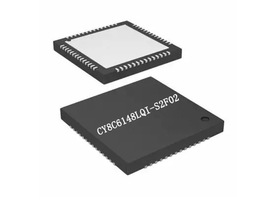 بسته IC 68-VFQFN میکروکنترلر فلش دو هسته ای 32 بیتی CY8C6148LQI-S2F02