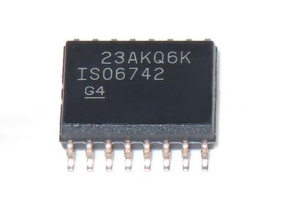 تراشه مدار مجتمع ISO6742DWR 50 مگابیت بر ثانیه ایزولاتورهای دیجیتال چهار کاناله 16-SOIC
