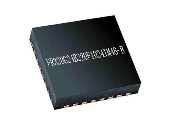 تراشه بی‌سیم EFR32BG24B220F1024IM48-B آی‌سی فرستنده و گیرنده RF 2 مگابیت بر ثانیه آی‌سی 48-VFQFN BT