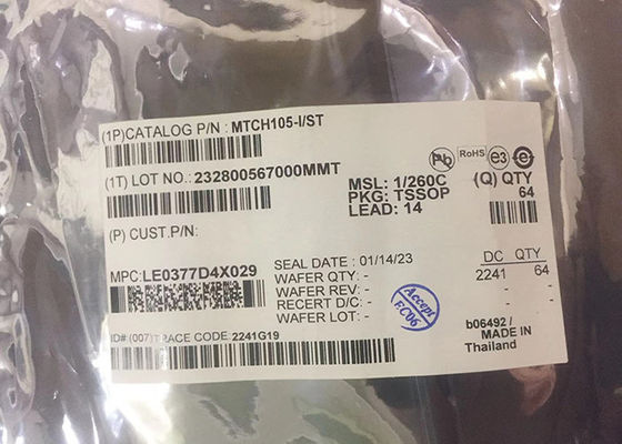 تراشه مدار یکپارچه MTCH105-I/ST دکمه های لمسی ظرفیت 14-TSSOP