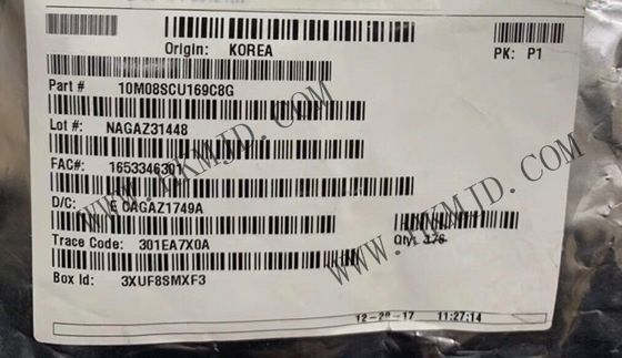 رشته برنامه نویسی دروازه آرایه 10M08SCU169C8G 378kbit MAX 10 برنامه نویسی تراشه منطقی 450MHz UBGA-169