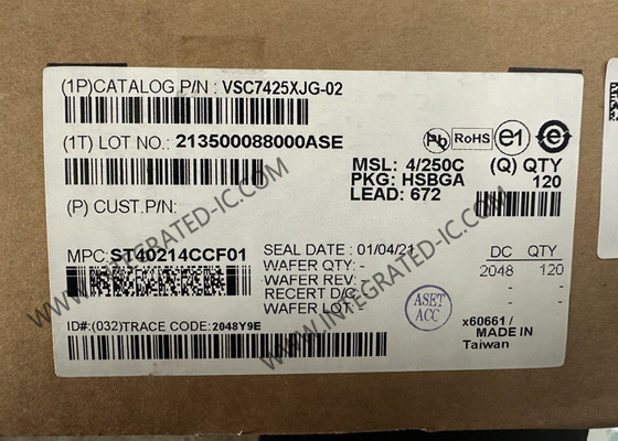 آی سی اترنت VSC7425XJG-02 10 پورت مدیریت شده لایه 2-ایترنت سوئیچ IC BGA-672