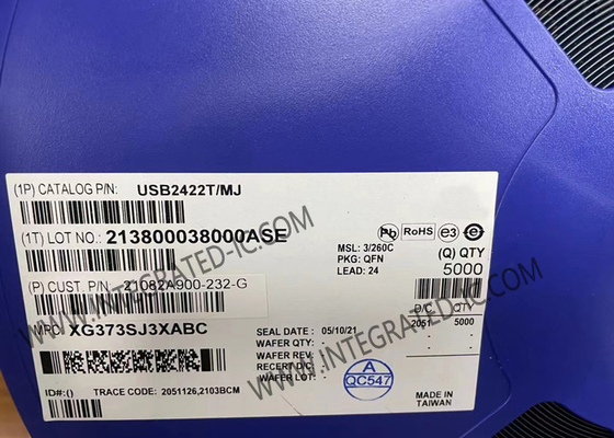 USB2422T/MJ چیپ مدار یکپارچه 2 پورت USB 2.0 کنترلر مرکز سرعت بالا QFN-24