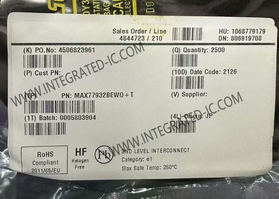 MAX77932BEWO چیپ مدار یکپارچه 8A دو مرحله ای تبدیل کندسیتور سوئیچ