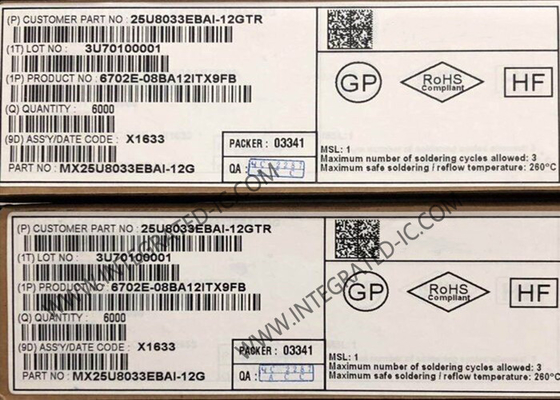 MX25U8033EBAI-12G حافظه IC تراشه 8Mbit CMOS MXSMIO TM NOR حافظه فلش IC WLCSP-8