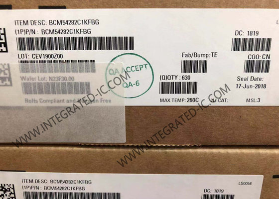BCM54282C1KFBG Ethernet IC Transceiver Gigabit Ethernet با رابط QSGMII