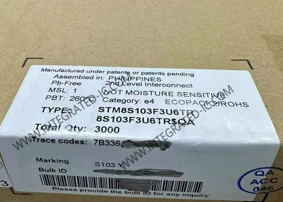 STM8S103F3U6TR میکروکنترلر MCU 8-Bit Microcontroller IC 16MHz MCU جاسازی شده