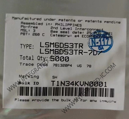 LSM6DS3TR Sensor IC 1.25mA 6-Axis iNEMO Inertial Measurement Unit بسته LGA-14L