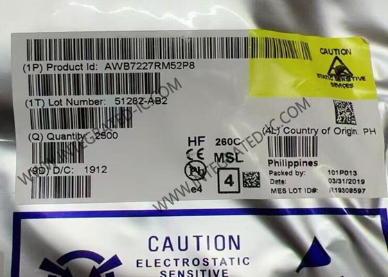 ماژول ارتباطات بی سیم AWB7227RM52P8 ماژول تقویت کننده قدرت سلول کوچک 4.5 ولت