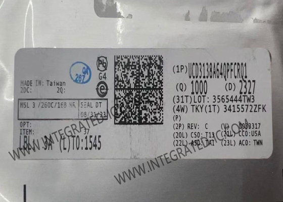 UCD3138A64QPFCRQ1 تراشه مدار یکپارچه کنترلگر دیجیتالی بسیار یکپارچه برای قدرت جدا شده