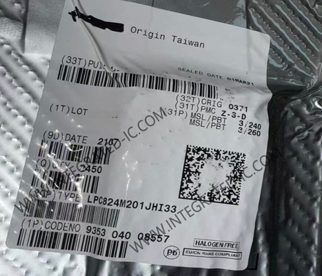 LPC824M201JHI33 میکروکنترلر MCU 30MHz 32 بیتی تک هسته ای میکروکنترلر HVQFN-33