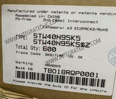 STW40N95K5 ترازستورهای MOSFET شبکه یکپارچه 950V MDmesh TM K5 N-Channel Power