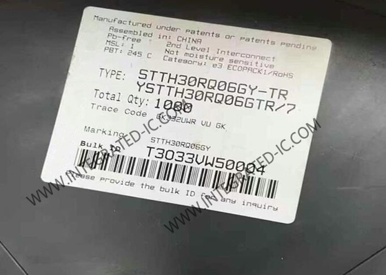 STTH30RQ06GY تراشه مدار یکپارچه 600V Ultra Fast Recovery Rectifiers D2PAK-3
