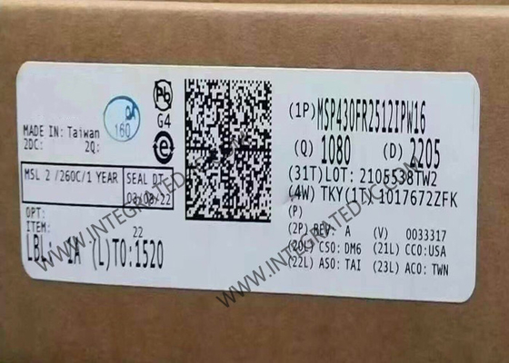 MSP430FR2512IPW16 میکروکنترلر MCU Capacitive Touch Sensing Mixed-Signal میکروکنترلر