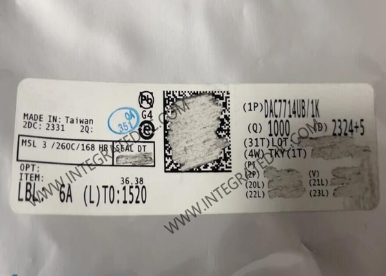 DAC7714UB تراشه مدار یکپارچه 12 بیتی دیجیتال به آنالوگ تبدیل SOIC-16