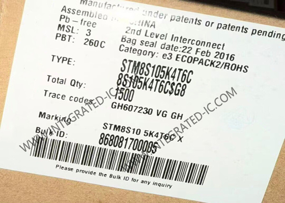 STM8S105K4T6C میکروکنترلر MCU 8-bit میکروکنترلر IC 16MHz MCU جاسازی شده LQFP32