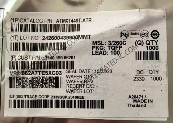 تراشه مدار یکپارچه ATMXT449T-ATR کنترل کننده صفحه لمسی با عملکرد بالا