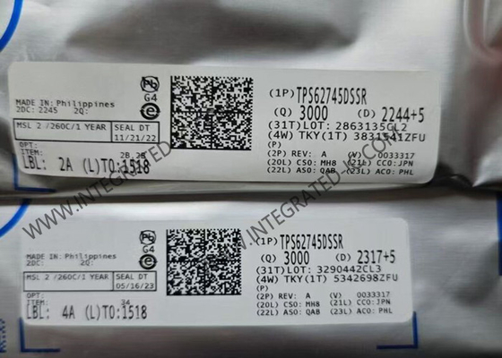 TPS62745DSSR مدار یکپارچه تراشه قدم به پایین تبدیل کننده 300mA Buck تغییر تنظیم کننده IC