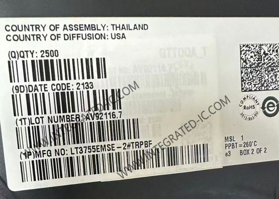 LT3755EMSE-2 تراشه مدار یکپارچه 4.5V تا 40V کنترل کننده های LED MSOP-16 بسته بندی