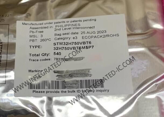 بسته 100-LQFP STM32H750VBT6 128KB فلش 1MB میکروکنترلرهای ARM-MCU