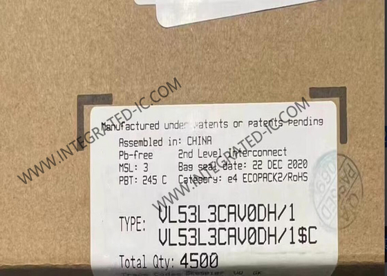 VL53L3CAV0DH/1 حسگر IC زمان پرواز حسگر محدوده با تشخیص چند هدف LGA12