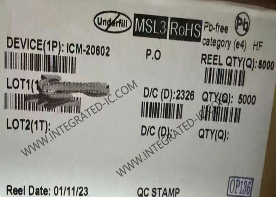 ICM-20602 Sensor IC High Performance 6 Axis دستگاه ردیابی حرکت MEMS LGA16