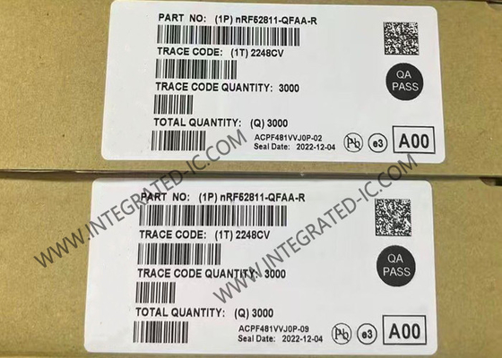 NRF52811-QFAA-R BT IC 2.4GHz انرژی پایین BT 5.4 SoC QFN48 BT 5.4 سیستم بر روی تراشه