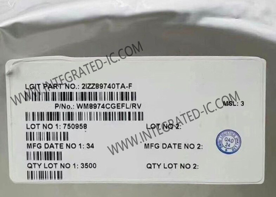 WM8974CGEFL مدار یکپارچه تراشه مونو کدک با راننده بلندگو کدک صوتی QFN24