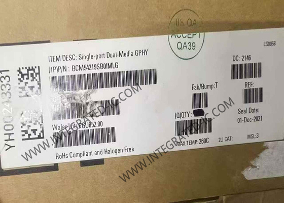 BCM54219SB0IMLG Ethernet IC Single Port Dual Media GPHY QFN64 گیرنده ایترنتی