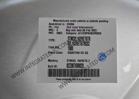 STM32L162RET6TR میکروکنترلر MCU 32MHz 32Bit Single Core MCU LQFP64 MCU جاسازی شده