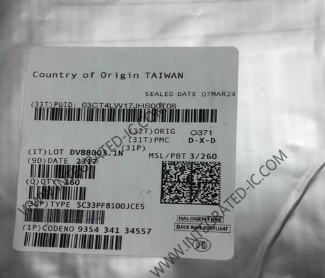 SC33PF8100JCES تراشه مدار یکپارچه 12 کانال IC مدیریت قدرت برای برنامه های کاربردی با عملکرد بالا