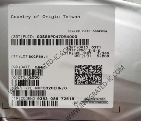 تراشه مدار یکپارچه NCF3320EHN 13.56MHz IC خواننده اتومبیل بدون تماس HVQFN-32