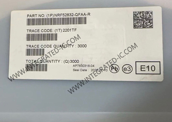 BT IC NRF52832-QFAA Smart 2.4GHz Multiprotocol RF System On Chip بسته بندی 48-VFQFN