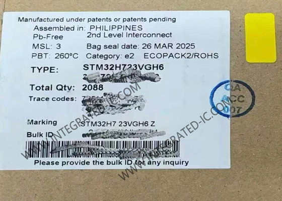 STM32H723VGH6 میکروکنترلر MCU 32Bit MCU 550MHz ARM Cortex M7 میکروکنترلر IC