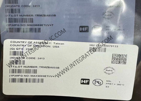 MAX9669ETI چیپ مدار یکپارچه سیستم مرجع گاما قابل برنامه ریزی 10 بیتی با MTP برای صفحه LCD TFT