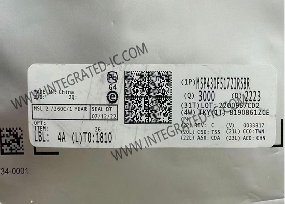 MSP430F5172IRSBR میکروکنترلر MCU 16Bit MCU 25MHz میکروکنترلرهای سیگنال مخلوط