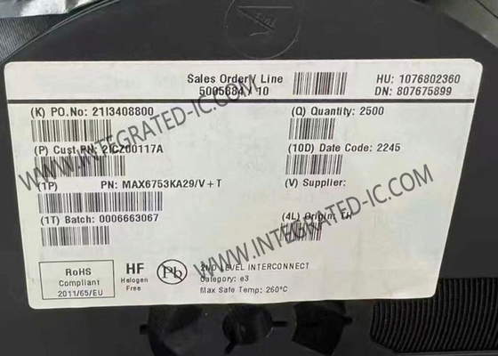 MAX6753KA29 مدار یکپارچه چیپ μP باز تنظیم مدار با باز تنظیم قابل تنظیم خازن / تاخیر زمان بندی نگهبان